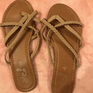 Tan Strappy Sandals